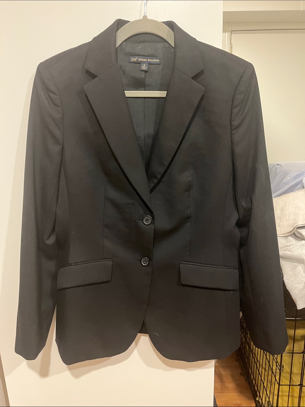 BROOKS brothers wool black blazer